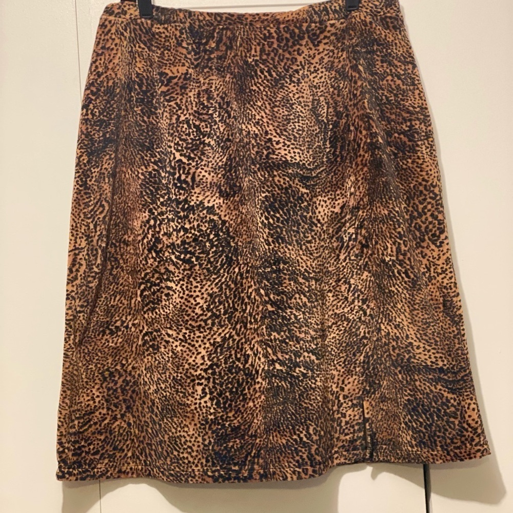 Chic Animal Print A-Line Skirt